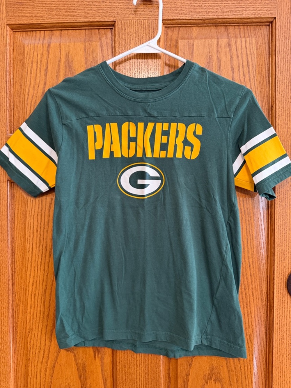 NFL Dark Green Crew Neck Tee with Printed Logo